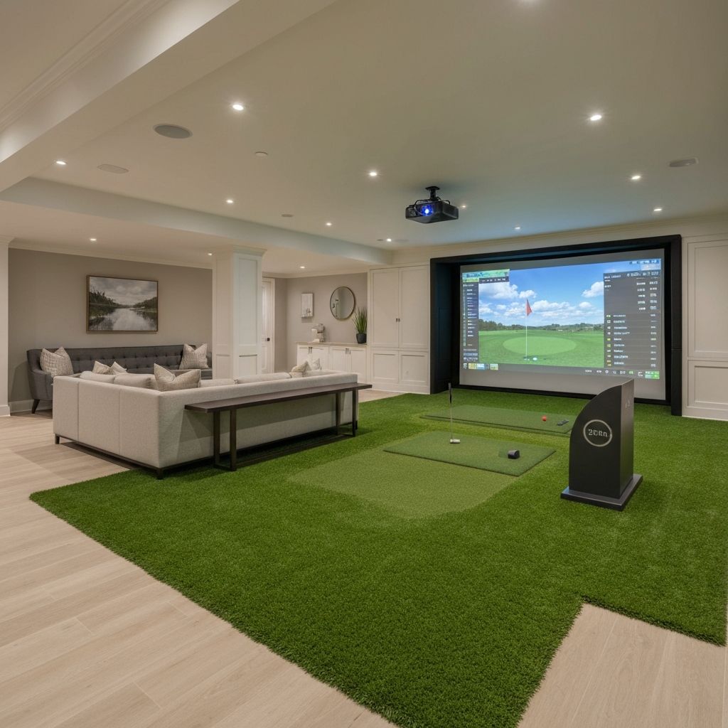 Luxury residential golf simulator